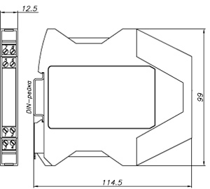 Рис.1. Схема габаритных размеров CSG.125.5040.4213.11